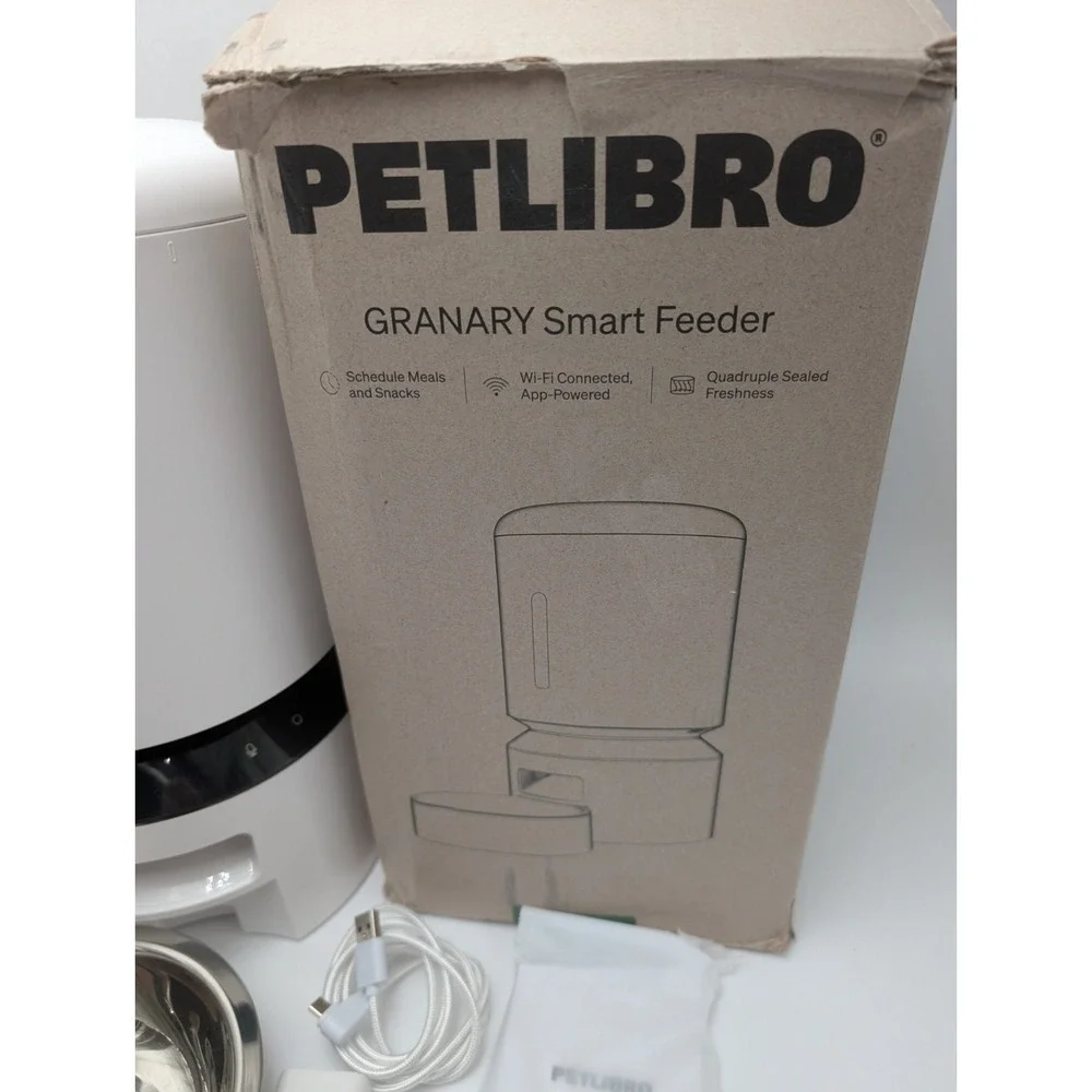 PETLIBRO Automatic Cat Feeder, 5G WiFi Automatic Dog Feeder PLAF103 White